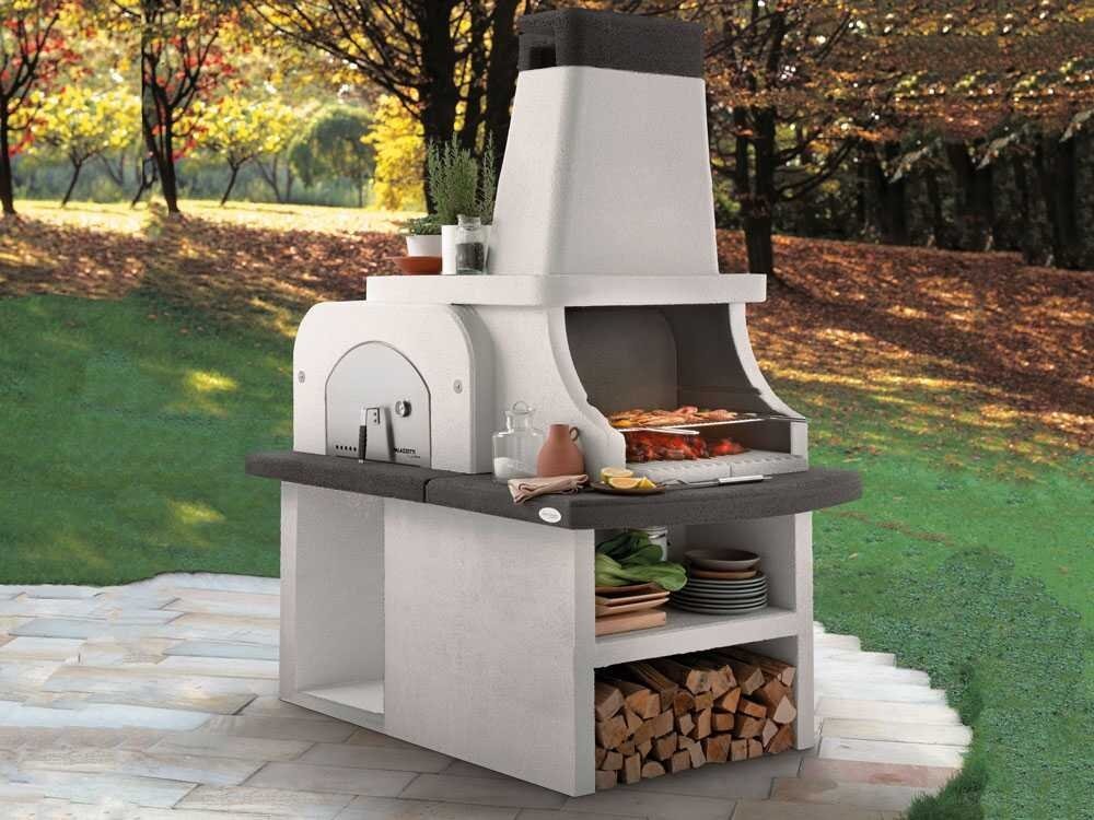 Barbecue combiné grill et four en béton BASTIA - Easy Garden Palazzetti