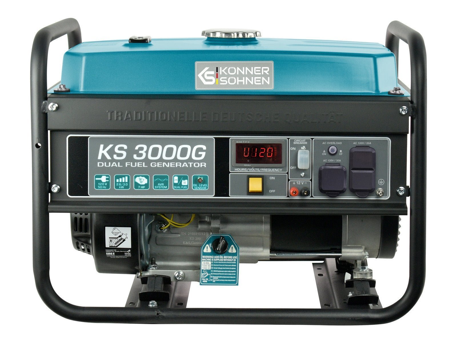 Hybride benzine- en gasgenerator 'Könner & Söhnen' KS 3000G