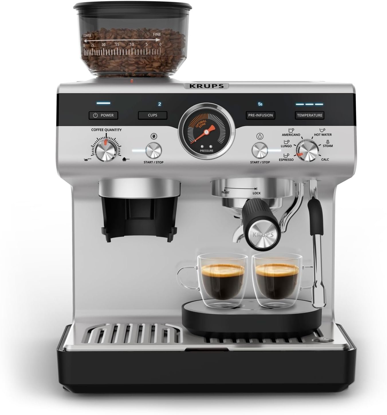 Expresso à broyeur manuelle