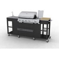 VIDAXL Barbecue de cuisine d extérieur Montana 4 brûleurs