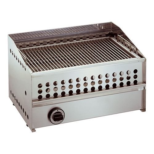 Grill à pierre de lave à gaz - Panier en pierre de lave avec pierres de lave - 35(h)x39x60cm