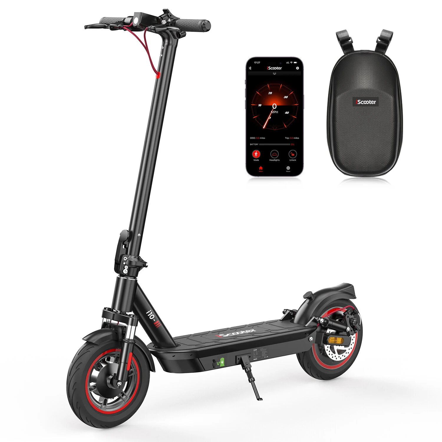 iscooter i10 Elektrische scooter 15Ah 36V 650W motor 10 inch banden Elektrische scooter 45 km Kilometerstand Max. belasting 120 kg