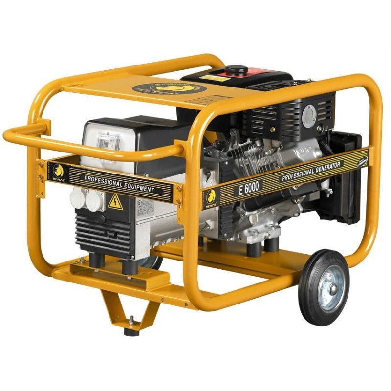 Générateur électrique monophasé de 4,8 kW avec moteur à essence et choix du démarreur E6000 Benza