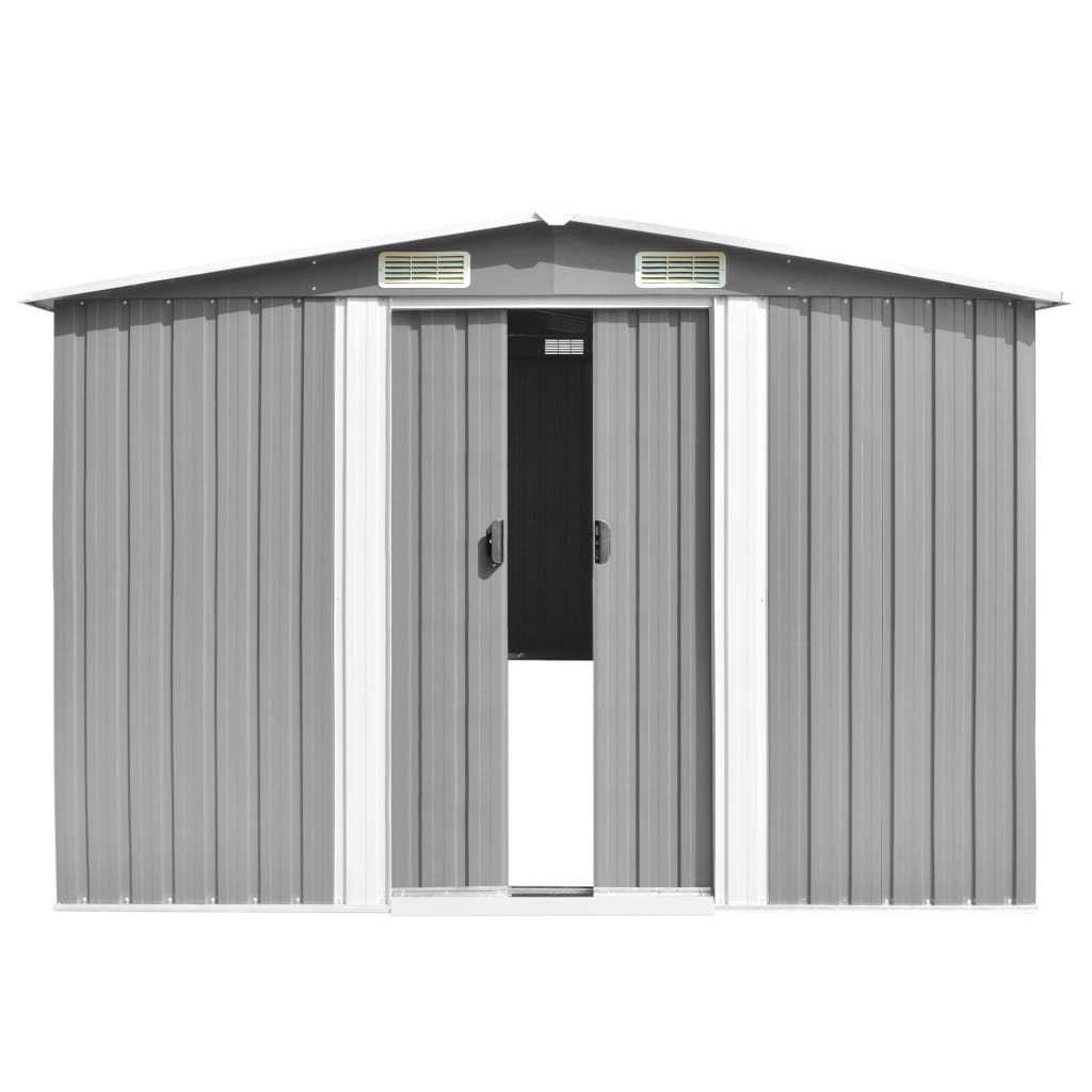 Tuinhuis 257 x 580 x 181 cm Metaalgrijs