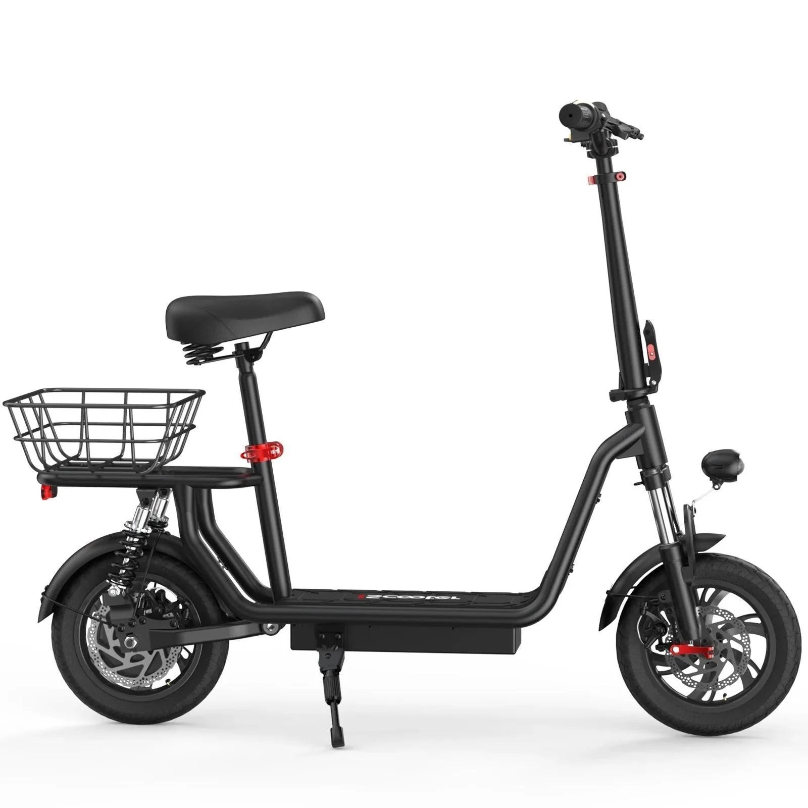 iScooter i12 Electric Scooter With Seat & Carry Basket