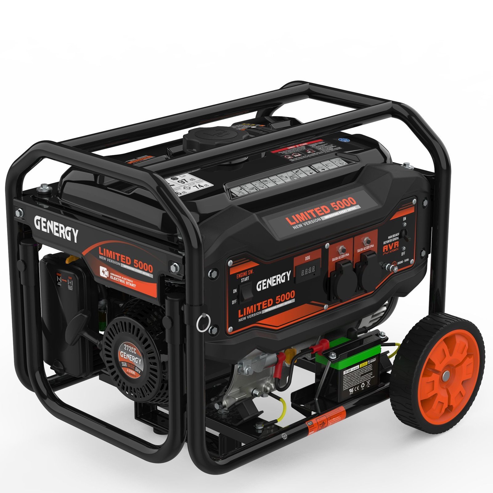 Generator Genergy Limited 5000 – 4500W maximaal uitgangsvermogen bij 230V